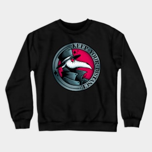 Keep Your Distance – Plague Doctor (Red) Crewneck Sweatshirt